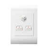 Lesco Pipelli 2 Lever 1 Way Light Switch & Rotary Dimmer 2 x 4