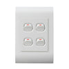 Lesco Pipelli 4 Lever with 2-Way Light Switch 4 x 2