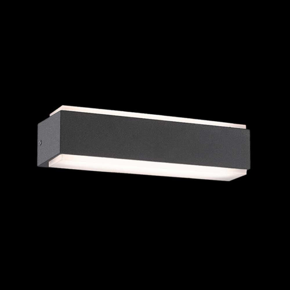 K. Light Skyline Up & Down LED Wall Light 16W 1100lm 3000K - Black / Opal