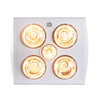 4 Light Ceiling Mount Bathroom Heater