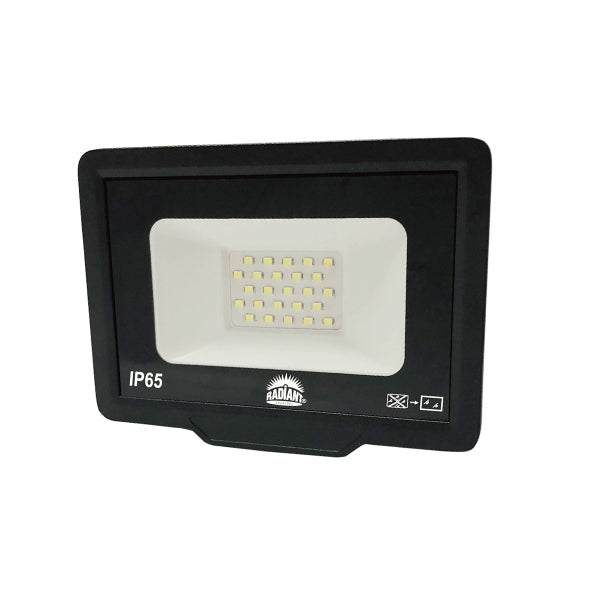 Radiant LED Die-Cast Aluminium Floodlight 20W 1600lm Cool White - Black