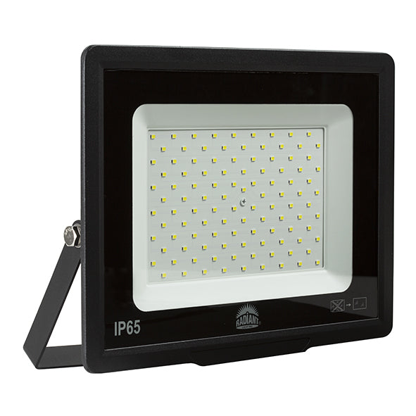 Radiant LED Die-Cast Aluminium Floodlight 100W 8000lm Cool White - Black