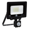 LED Aluminium Floodlight 20W 6500lm Cool White With a Motion Sensor - Black