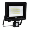 LED Aluminium Floodlight 50W 6500lm Cool White With a Motion Sensor - Black