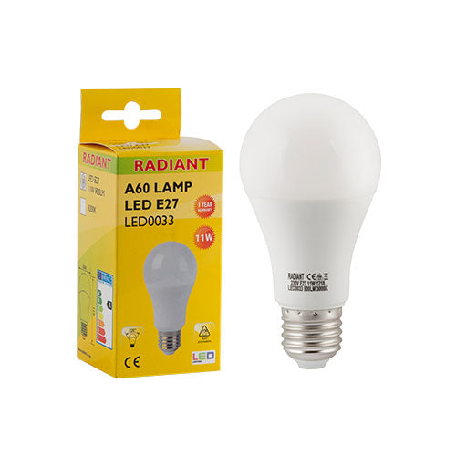 Radiant LED Bulb A60 E27 12W 1080lm 3000K - Frosted