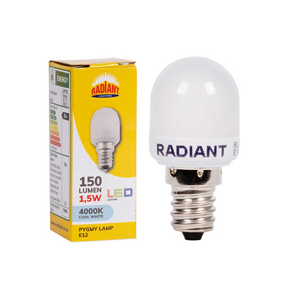 Radiant LED Pygmy Bulb E12 1.5W 4000K