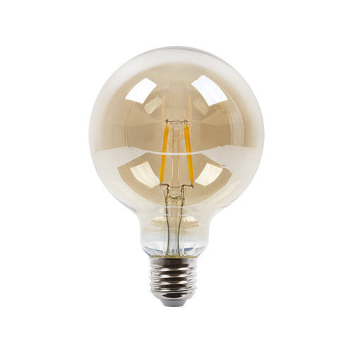 Radiant LED Filament Globe G95 E27 4W 420lm 2700K - Amber