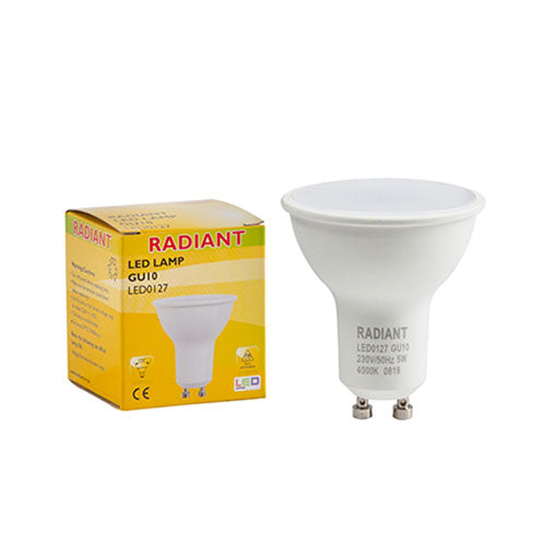 LED Non Dimmable Lamp GU10 5W 4000K - 4 Pack