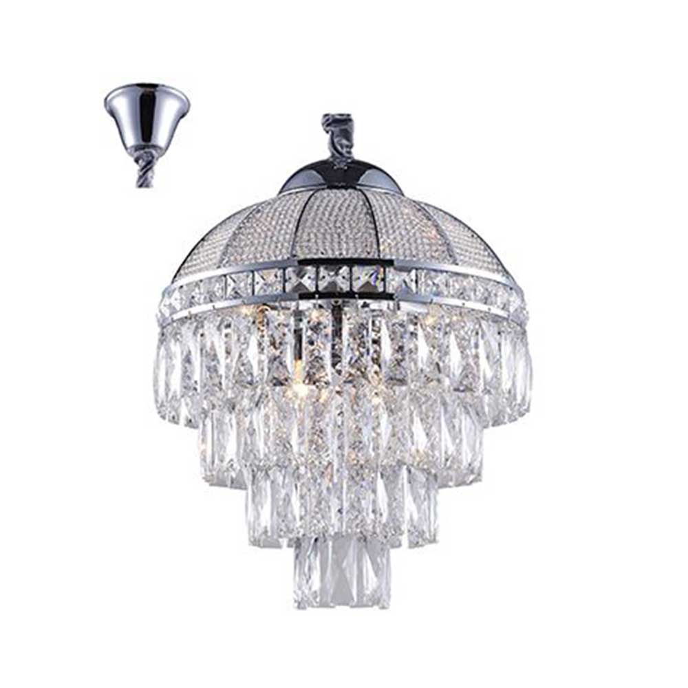 Radiant Crystal Tiered 4 Light Pendant - Crystal