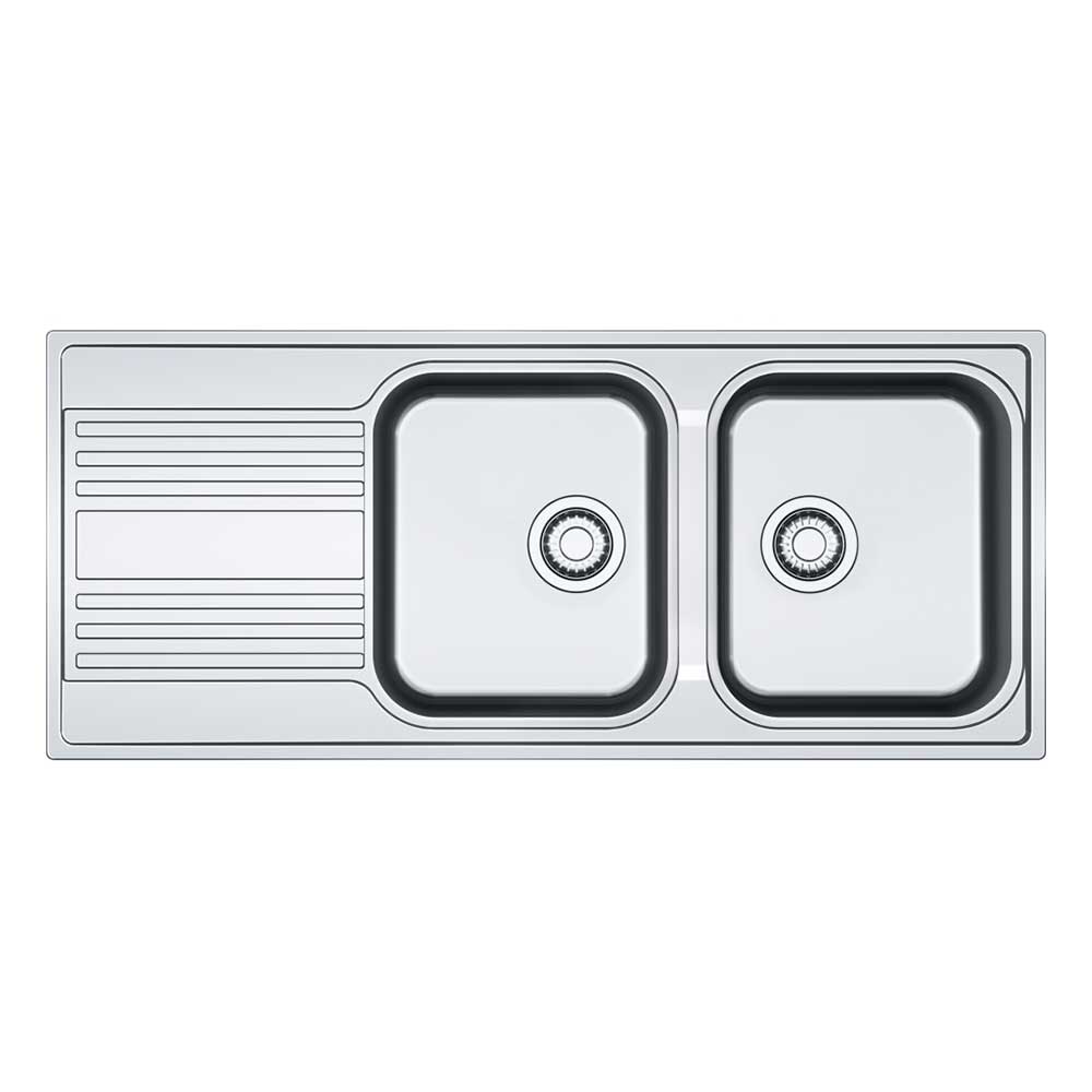 Franke Rapid RPX621 Stainless Steel Double Bowl Inset Sink 400x1160mm