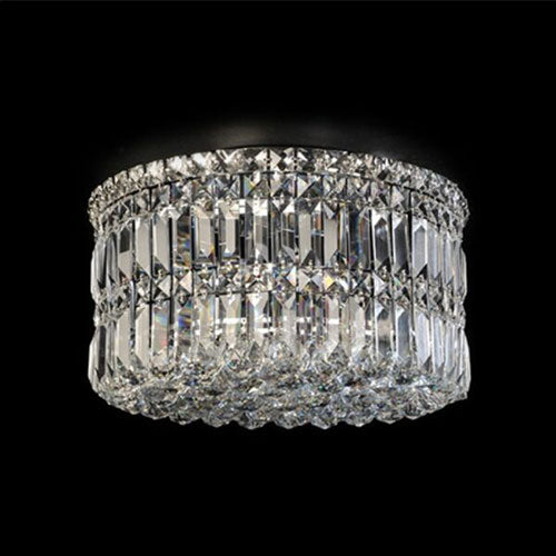 K. Light Round K9 Crystal Small Ceiling Light E14 - Chrome