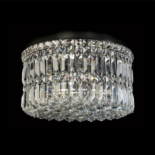K. Light Round Large K9 Crystal Ceiling Light E14 - Chrome