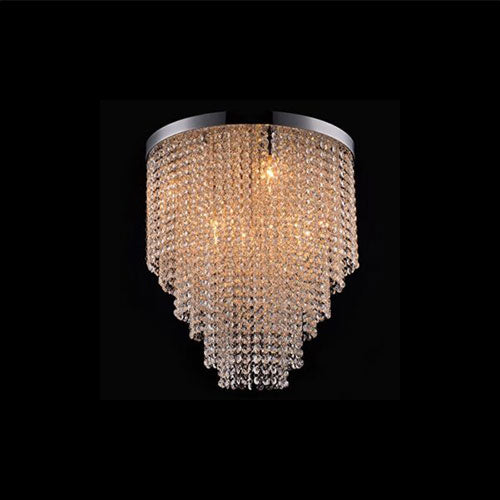 K. Light Round K9 Crystal LED Large Ceiling Light