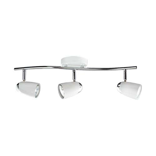 Bright Star White and Polished Chrome Triple Spotlight