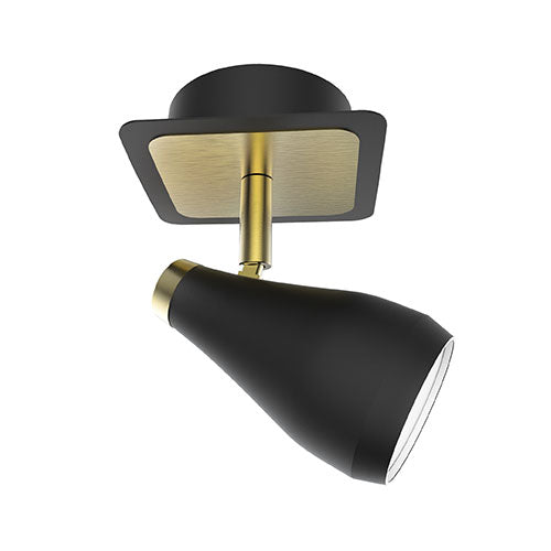 Bright Star Raindrop Style Spotlight - Brass & Black