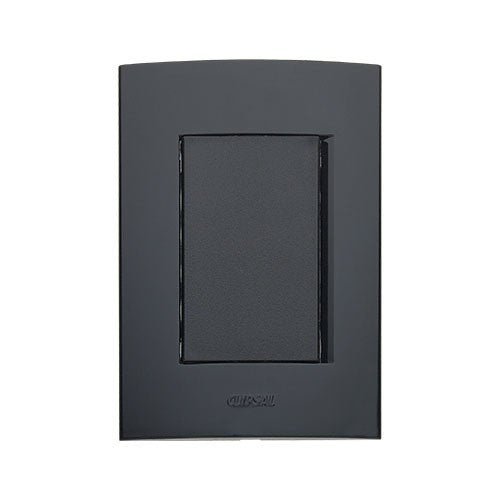 Schneider Electric S3000 Cover Plate Vertical Blank 2 x 4 - Black