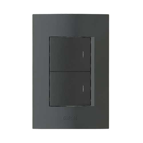 Schneider Electric S3000 2 Lever 2-Way Switch 4 x 2 - Black
