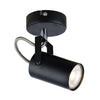 Bright Star Black Metal and Polished Chrome Spotlight