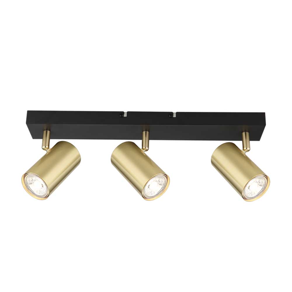 Bright Star Trio Metal Spotlight GU10 50W - Black / Gold