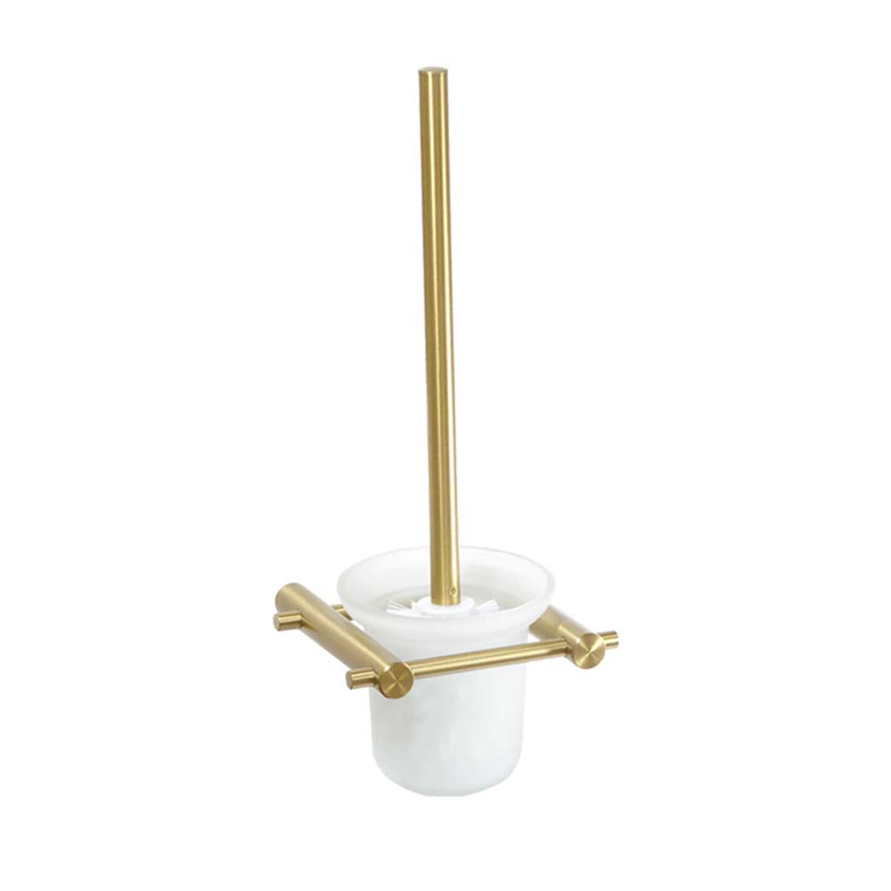 BluTide Toilet Brush Holder - Brushed Brass