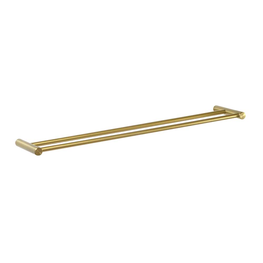BluTide Double Towel Rail 600mm - Brushed Brass