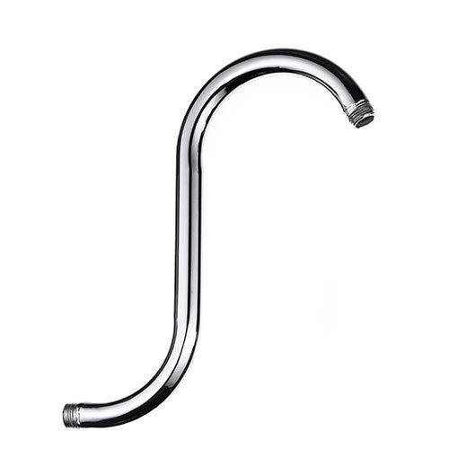 Stunning S-Curved Shower Arm - Silver