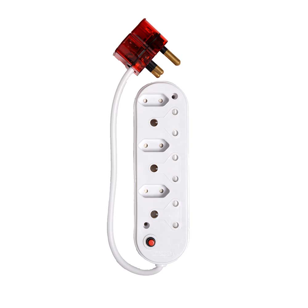 Multi Plug Rsa Selectrix Unswitched High Surge 6-Way Multiplug 3 RSA 3 Slimline - Whi ...