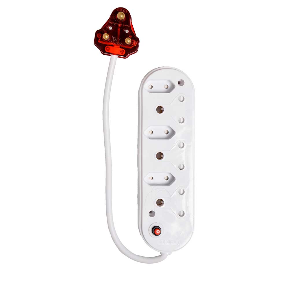 Selectrix Unswitched High Surge 6-Way Multiplug 3 RSA 3 Slimline