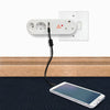 Selectrix Adaptor RSA Slimline Schuko 2 USB with Surge Protector - White