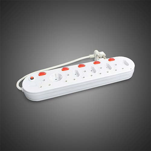 Selectrix Multiplug 5 RSA 4 Slimline Schuko - White