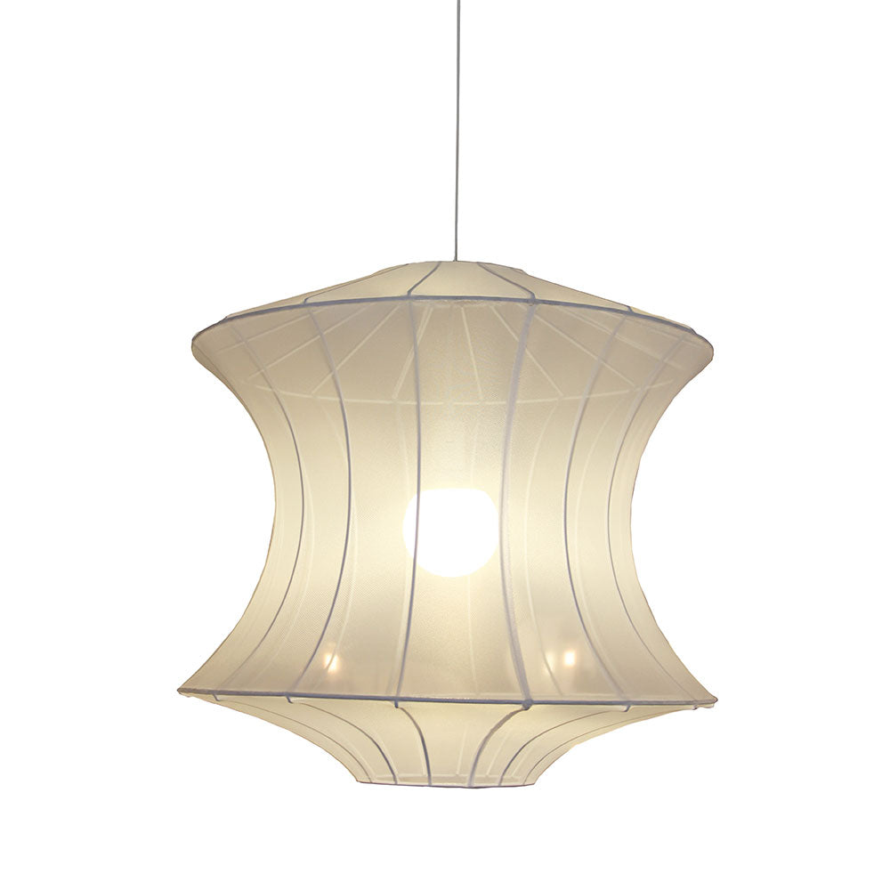 Sedona Freeform Shaped Felt Pendant - White