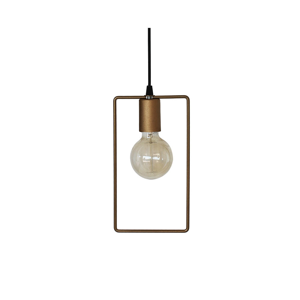 Wire World Rectangular Wired Bulb Pendant