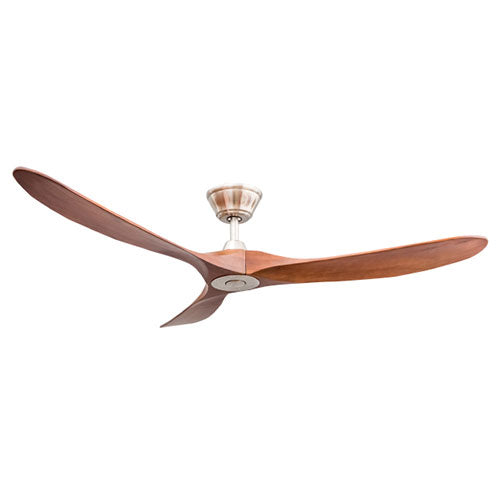 Timber Fans Sirocco 3 Blade Ceiling Fan - Slight Walnut / Brushed Steel