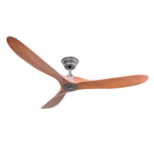 Sirocco 3 Blade Ceiling Fan - Slight Walnut / Matt Black