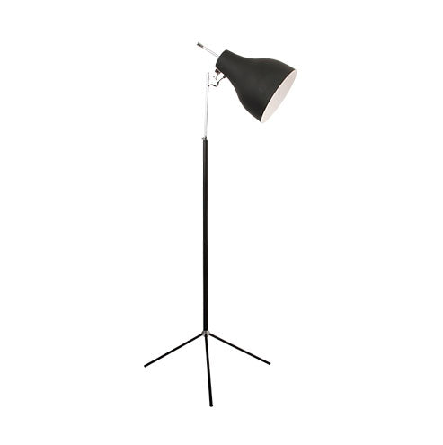 Bright Star Tri Black & Chrome Floor Standing Lamp