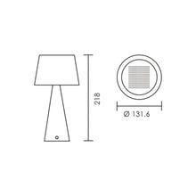 Load image into Gallery viewer, Spazio Fuji Solar Rechargeable Dimmable LED Table Fitting 5W 500lm 3000K
