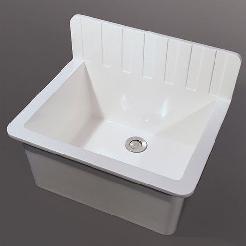 RossCo Single Bowl Splash-Back Inset Butler Sink