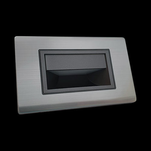 K. Light Rectangular LED Step Light 1.5W 3000K - Black / Grey