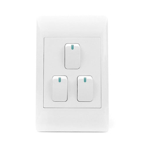 S-TEC 3 Lever 1-Way Light Switch 4 x 2