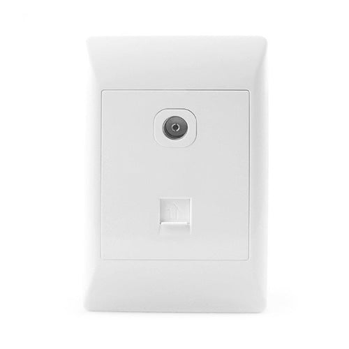 S-TEC TV + Telephone Socket 4 x 2