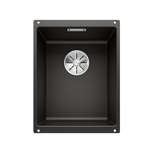 BLANCO SubLine 320-U Silgranit Single Bowl Undermount Sink - Black ...