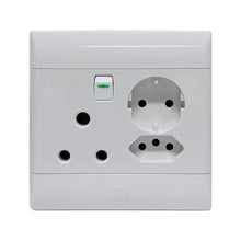 Load image into Gallery viewer, CBi Switch Ultra RSA + V-Slim + Schuko Combo Socket 4x4
