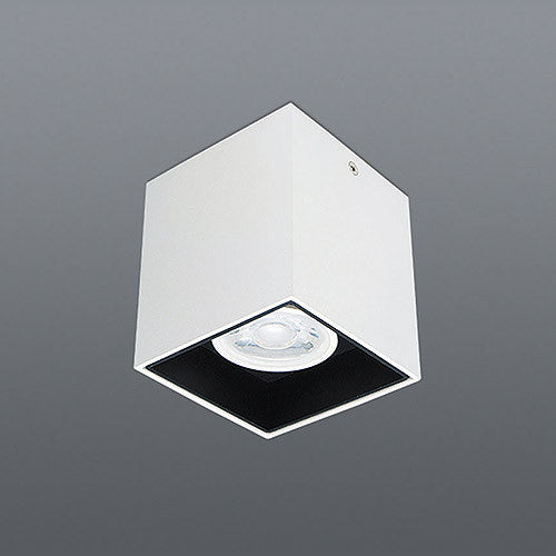 Spazio Lone Square Downlight - White/black insert