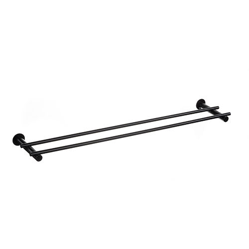 Stunning Bathrooms Double Towel Rail - Black