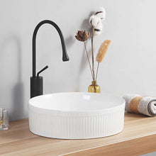 Load image into Gallery viewer, Trendy Taps Round Fluted Basin - White
