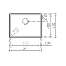 Load image into Gallery viewer, Teka Linea R15 50.40 Single Bowl Undermount Sink - Stainless Steel
