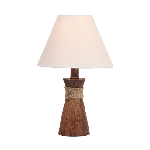 Bright Star Resin Table Light with Hessian Shade
