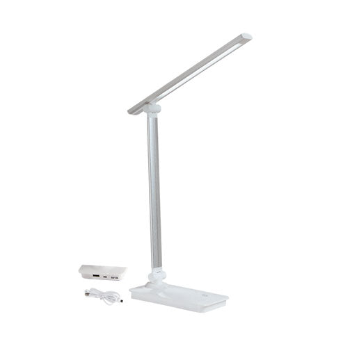 Bright Star LED Silver Table Lamp with USB Port