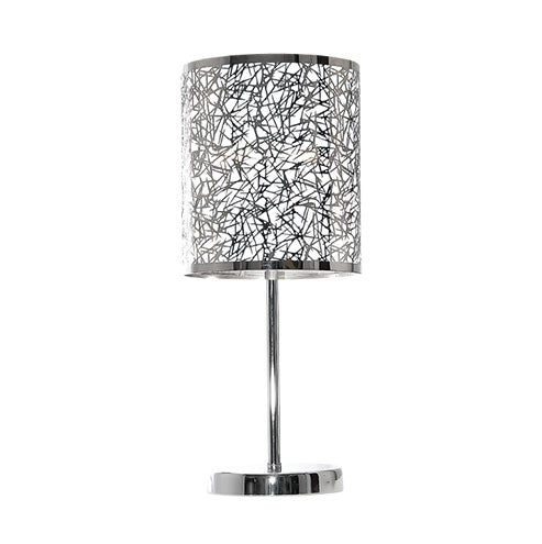 Bright Star Silver Patterned Table Lamp 470mm