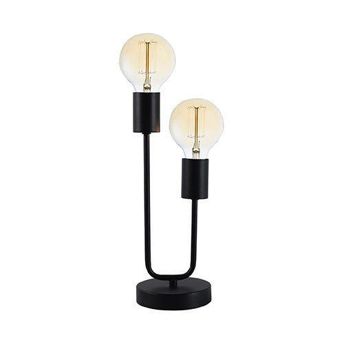 Metal Globe Table Lamp - Matt Black